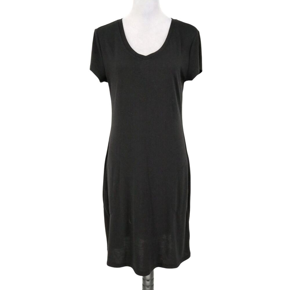 Marc New York Dress Womens Medium Black T-shirt Stretch Knit Casual Pullover